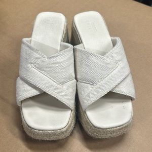 Women's White Wedge Sandals